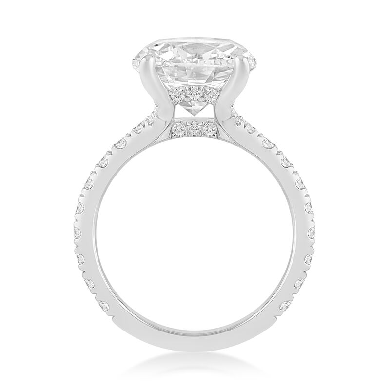 Brilliant-Cut Lab Grown 5ct. Diamond Hidden Halo Engagement Ring in 14k White Gold image number null